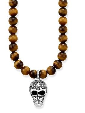 Thomas Sabo sterling silver rebel at heart chain Maori skull
